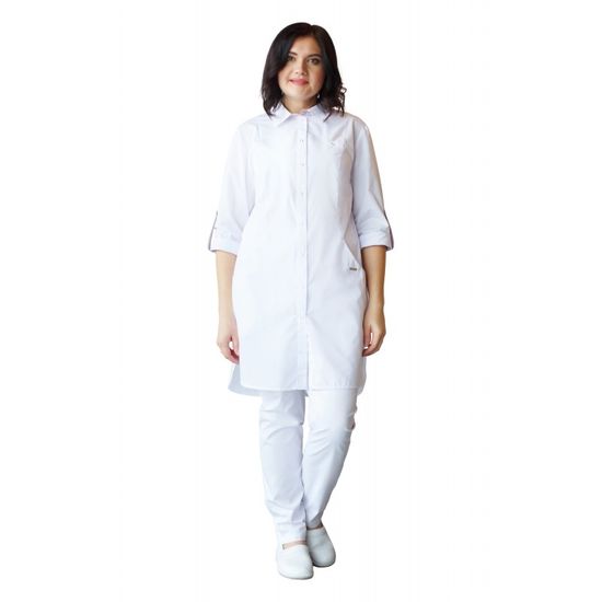 Халат женский S108Б  А (тиси/белый 0 )