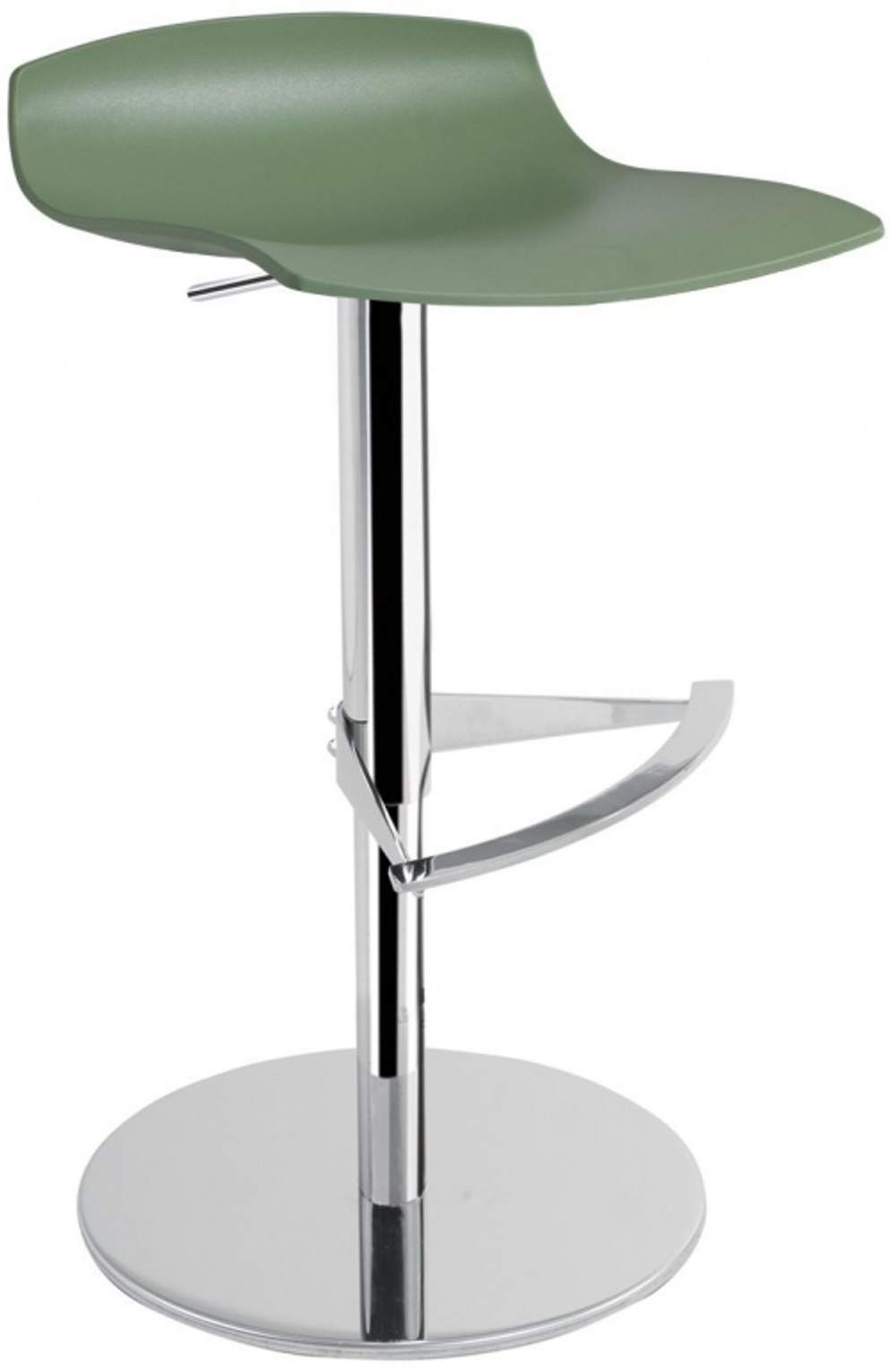 Табурет пластиковый барный Papatya X-Treme B Pro, полированный, хромированный, зеленый