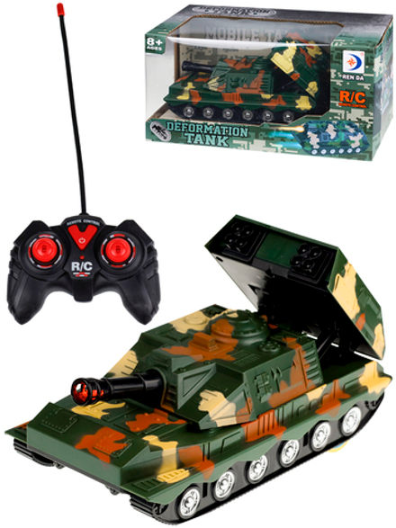 Машинка на р/у "Военная спецтехника" 28см, свет,звук,5*АА не в компл