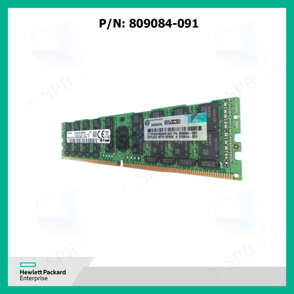 Модуль памяти HP 32GB (1 x 32GB) Dual Rank x4 DDR4-2400 809084-091 805353-B21 LR 819414-001