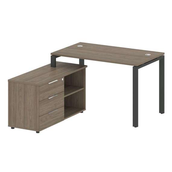 Метал Систем Рабочая станция с тумбой на П-образном м/к БП.РС-СТС-2.2 (L)