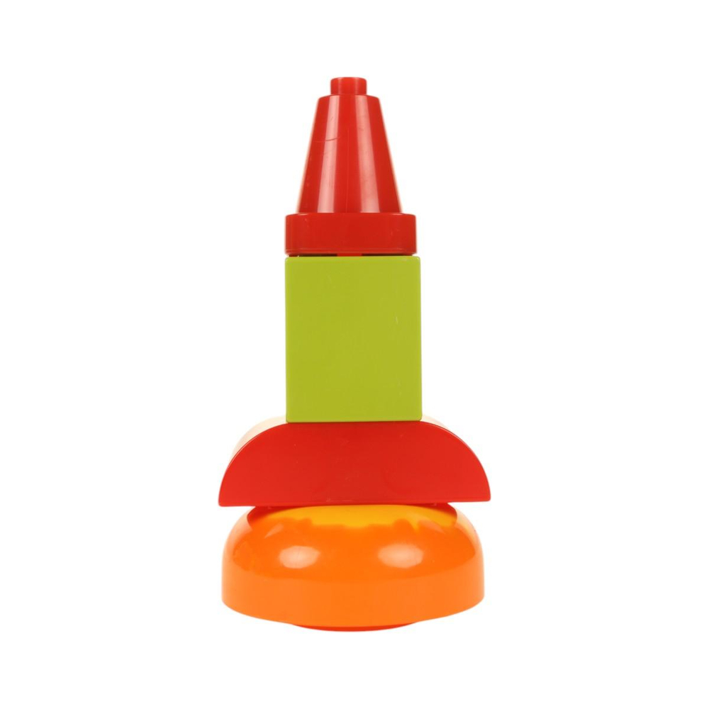 Конструктор пластмассовый 18эл. большие кубики "Ракета" 10018-GK коробка (Город мастеров)