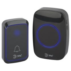 Звонок дверной ЭРА C88 беспроводной черный 38 мелодий