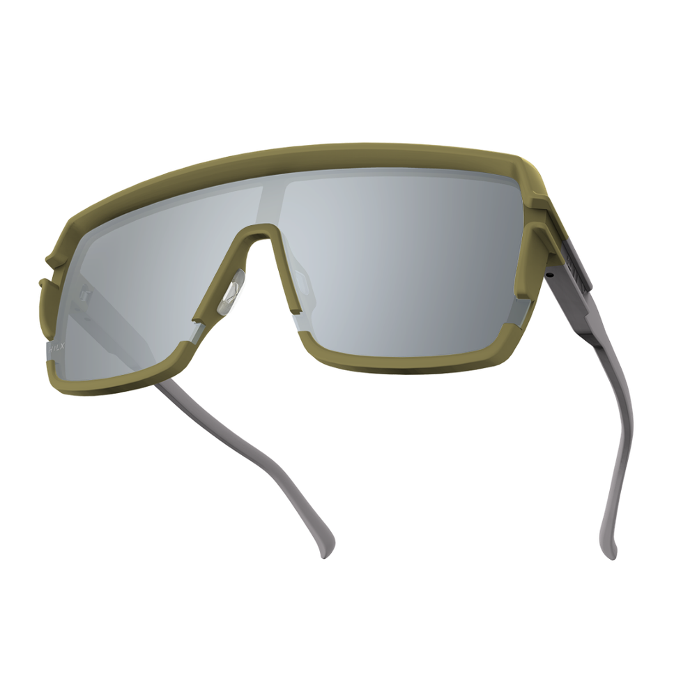 Спортивные очки HILX Youngblood Matt Khaki Light Grey / Silver Lens