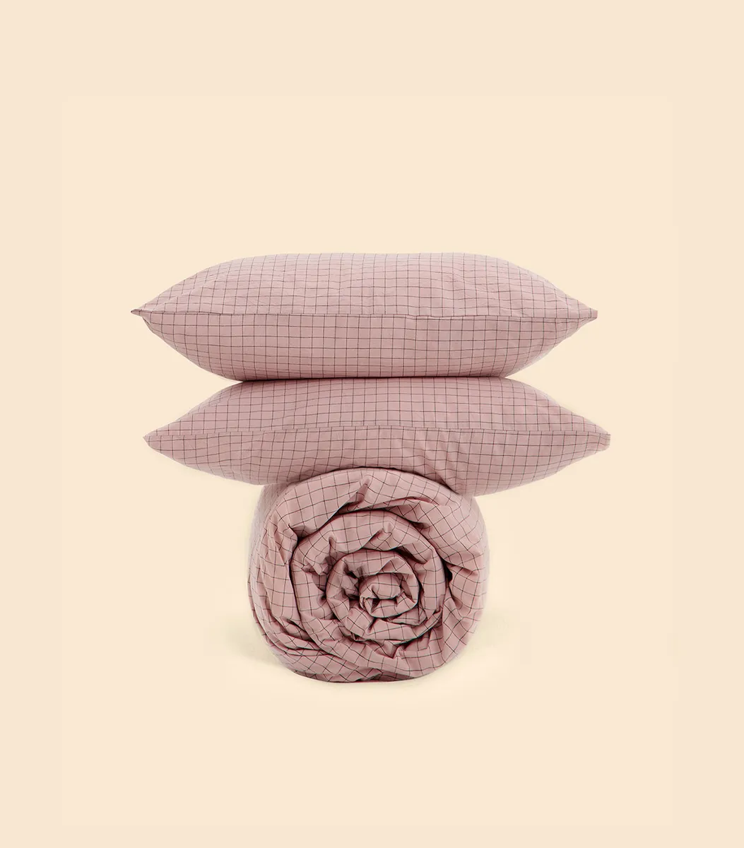 Простыня - Melange Rose Check - 230x260 (без резинки)