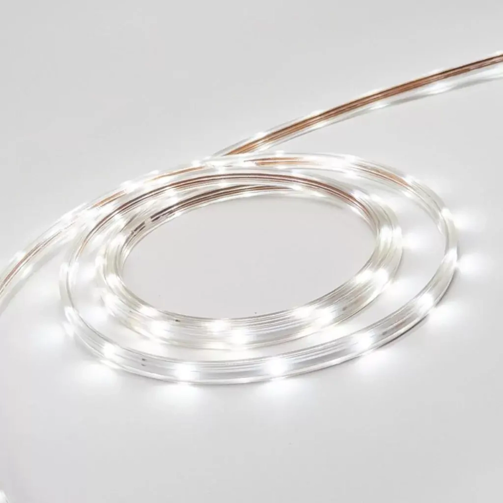 Светодиодная лента Герметичная, бухта 100 м., холодно-белая, 220В, SMD2835, 24 LED на 1 м., 2700К, IP65 LTC (NL-H1-2W)