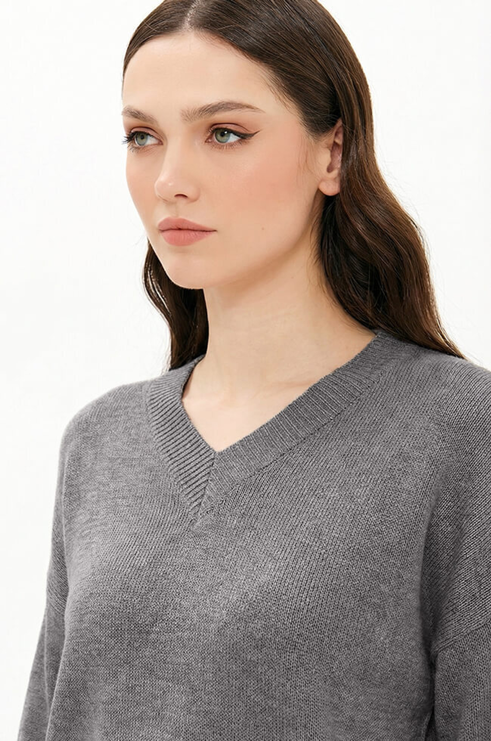 23432 Пуловер женский (серый)