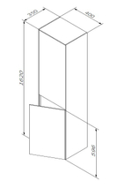 Шкаф-колонна подвесной AM.PM Inspire V2.0 M50ACHX0406GM Графит матовый