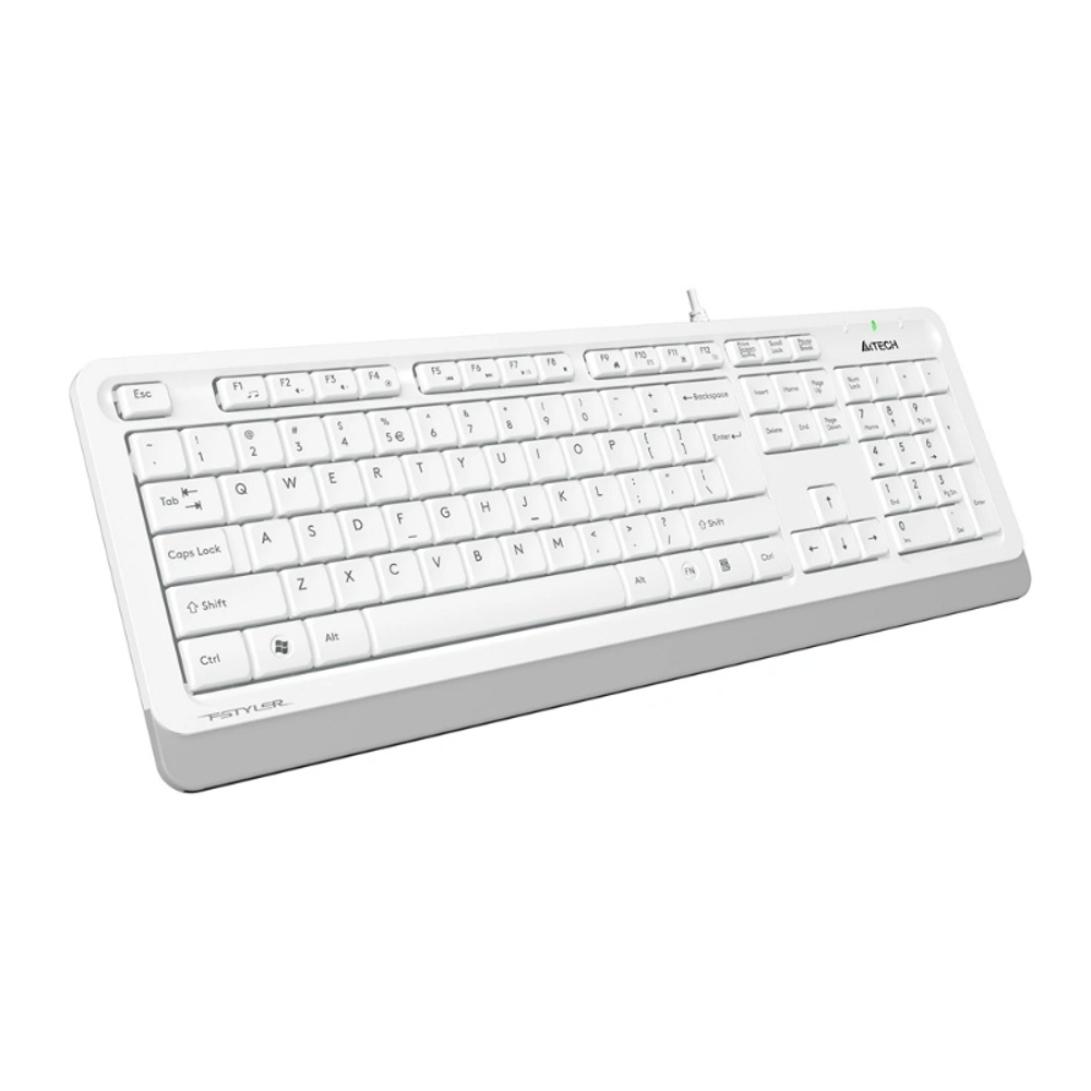 Комплект (клавиатура + мышь) A4Tech Fstyler F1010, белый/серый, USB (мембранная)