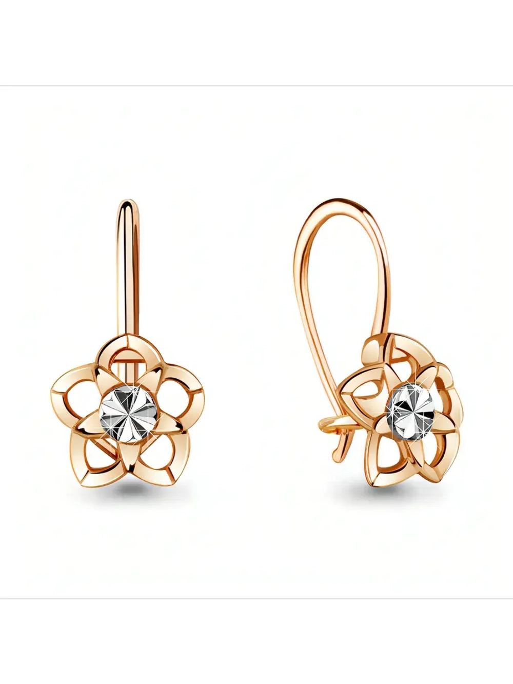 Детские серьги из золота 585 пробы