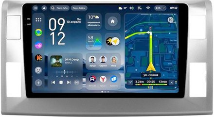Магнитола для Toyota Estima 3 2006-2016 (без 360, рамка серебро тип 1) - Teyes CC4-PRO монитор 10.36" 2K QLED на Android 13, Snapdragon 778G, AI, CarPlay, DSP, 4G SIM-слот