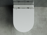 Комплект подвесной безободковый унитаз Ceramica Nova Forma с крышкой-сиденьем CN3011 + инсталляция Geberit Delta 458.149.21.1 с кнопкой, хром глянцевый