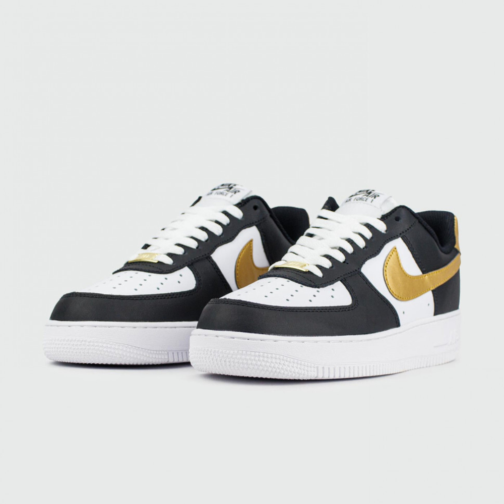 кроссовки Nike Air Force 1 Low White Black Gold
