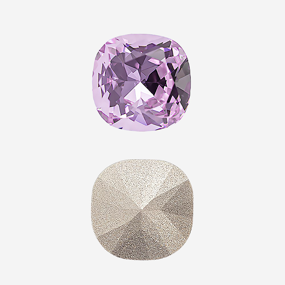 Кристалл Кушон (Сushion), оттенок "Светло-аметистовый"/"Light Amethyst", 12мм