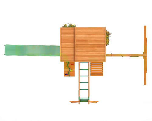 Детская деревянная площадка для дачи ″Клубный домик 2 с рукоходом″