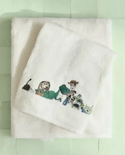 ZARA HOME ДЕТСКОЕ МЯГКОЕ ПОЛОТЕНЦЕ С КАПЮШОНОМ TOY STORY ©DISNEY, ЖЕЛТОВАТО-БЕЛЫЙ