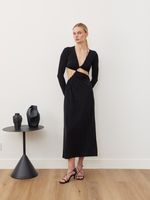 ПЛАТЬЕ С АСИММЕТРИЧНЫМИ ВЫРЕЗАМИ «GODDESS» ЧЕРНЫЙ