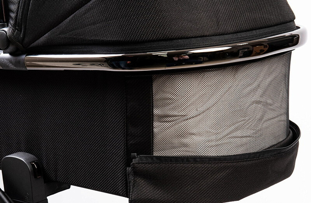 Детская коляска Peppy Tecla 3 в 1 с автокреслом Verona Black Shadow Black Chrome Edition Черный