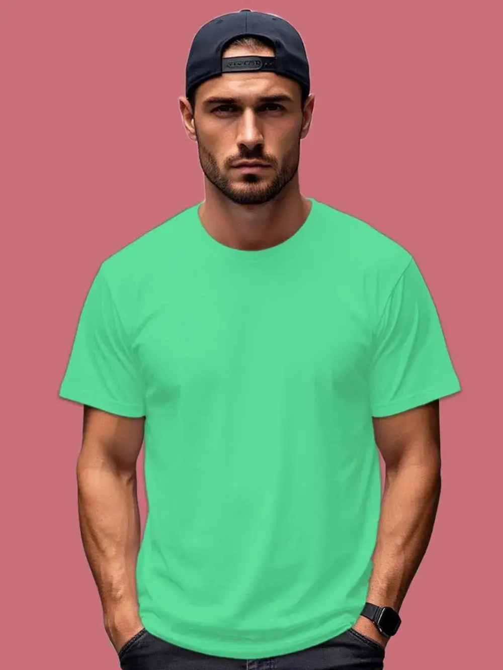 Футболка Взрослая.Премиум однотонная.1 шт