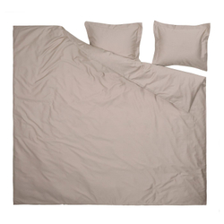 IKEA LUKTJASMIN  (ИКЕА ЛУКТЙАСМИН)  -  Пододеяльник и 2 наволочки, серо-бежевый, 200x200/50x60 см