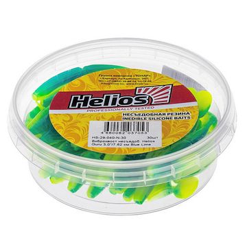 Виброхвост несъедоб. Guru 3,0'/7,62 см Blue Lime 30шт. (HS-29-040-N-30) Helios