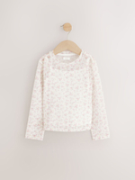 Лонглив для девочки Next AN5-294, Белый, Розовый