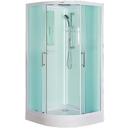 Душевая кабина Esbano (Эсбано) ES-L100CR, с низким поддоном, с электрикой и LED освещением, 100х100х210