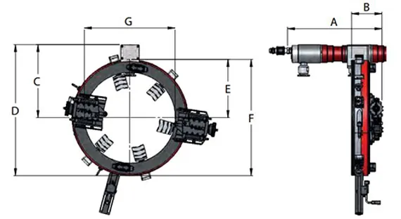 Разъёмный труборез G.B.C. Fast 24-30