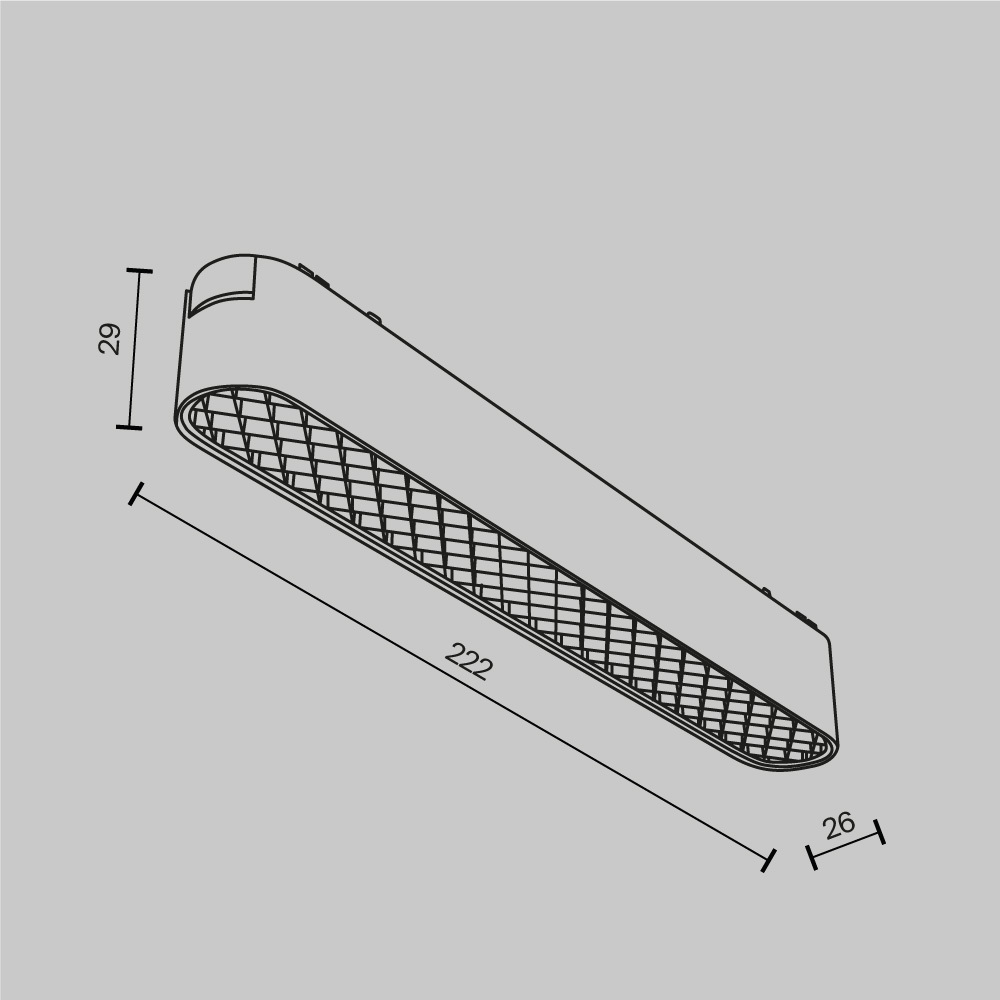 Трековые светильники магнитные Basis Grid Radity 4000K 12Вт 60°