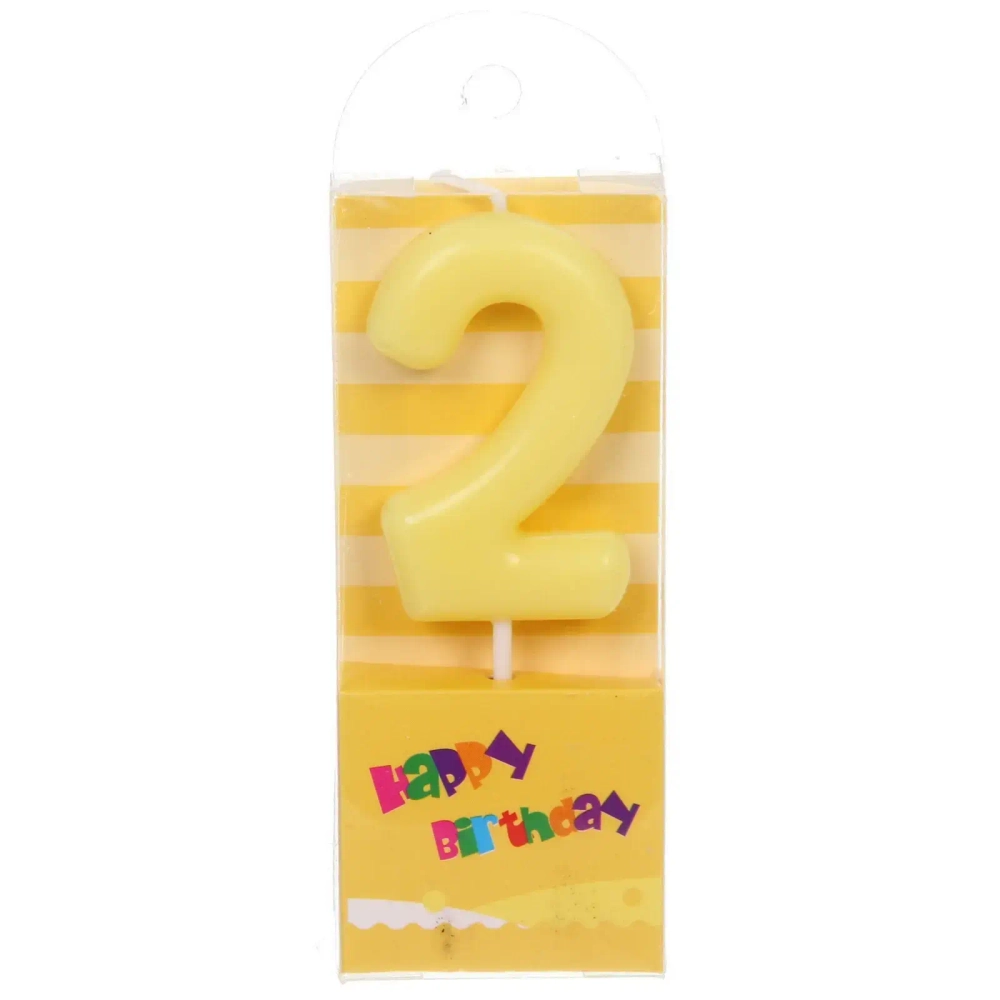 Свеча для торта Цифра Праздник «2» 9 см