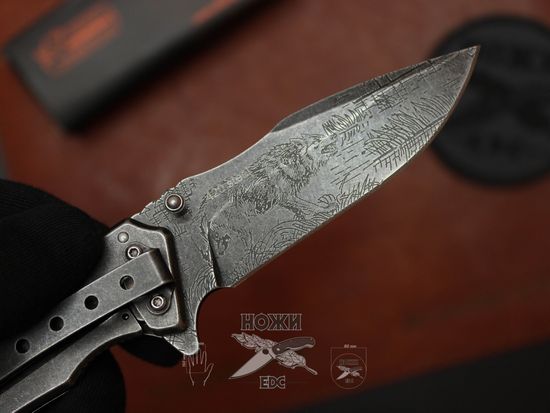 Cкладной нож VN P563 c клинком из стали 420, рукоять Stainless Steel