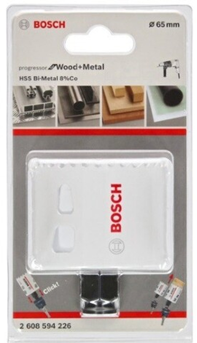 Биметаллическая коронка BOSCH BiM PROGRESSOR 65 mm, NEW