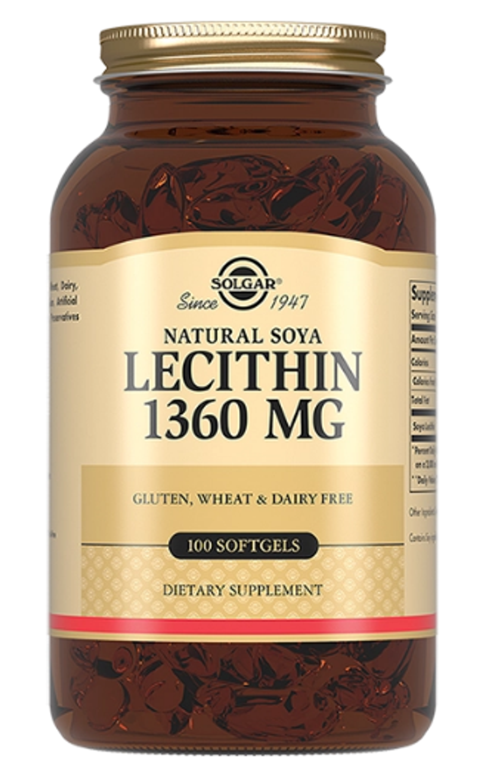 Lecithin 1360 mg (Natural Soya)