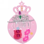 Набор аксессуаров для волос детский «New year's fashion- Принцесса», микс 3 цвета (диадема, 4 резинки, 2 заколки), 12*17 см