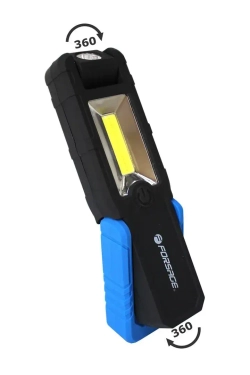 Лампа светодиодная аккумуляторная(5W COB+1W,магнит,180гр.,250Lm,2000mAh,USB провод,время раб.3ч,время заряд.2-3ч,защита гнезда зарядки) Forsage F-01402