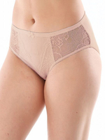 Трусики-слипы с кружевными элементами по бокам (Размер: XXL) (Цвет: бежевый)