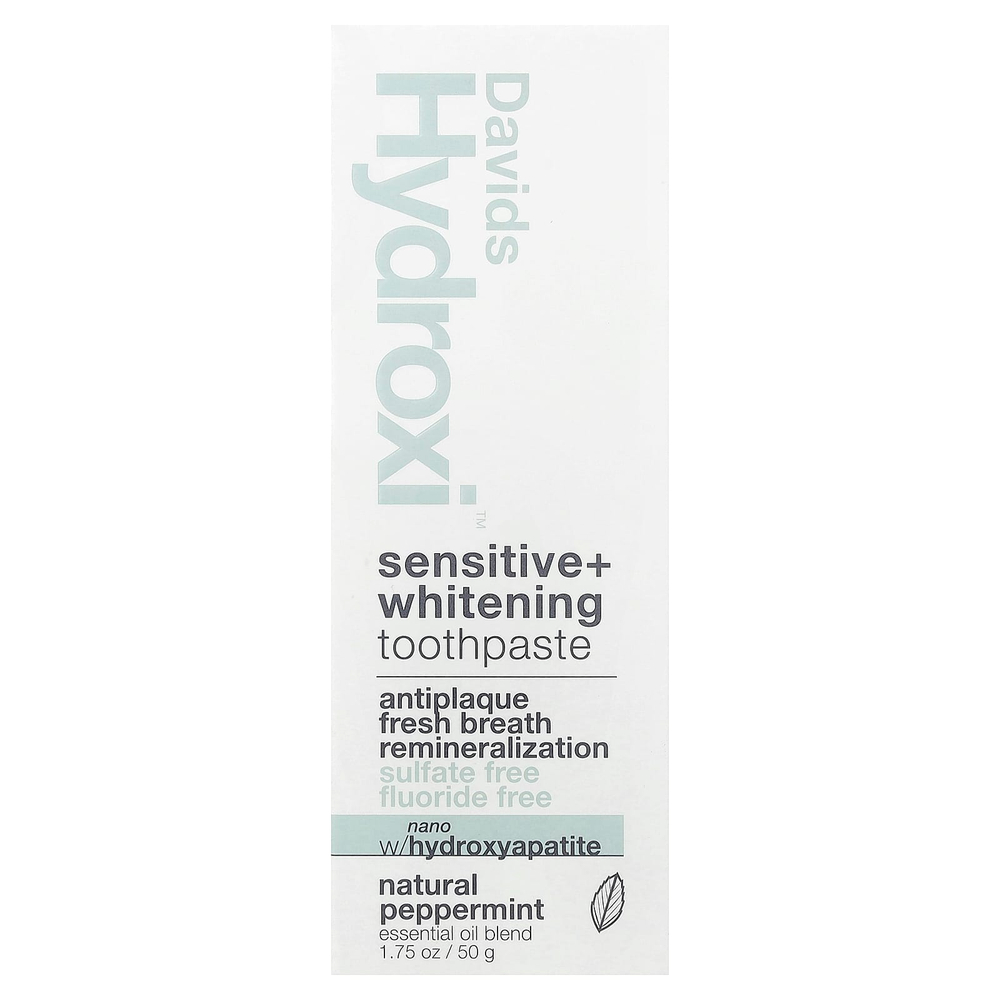 Davids, отбеливающая зубная паста для чувствительной кожи, натуральная перечная мята, 50 г (1,75 унции)