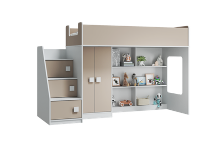 ТЕМА-7 Кровать-чердак шкаф прямой