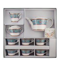 Pavone JK-172 Чайный сервиз 15 пр. на 6 перс. «Арабески» (Arabesca Blue  )