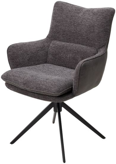 Стул MAYA 360 град. поворот Серый GINO-457 / SEA-458 / черный каркас