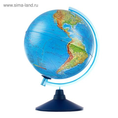 Глобус физико-политический Глобен , интерактивный, диаметр 250 мм, с подсветкой, с очками