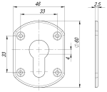 Накладка FUARO ESC031-CP-8 на цилиндр хром (2шт)