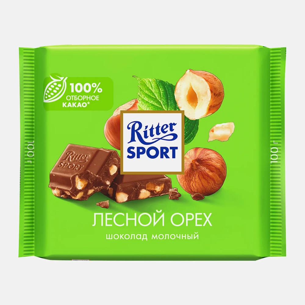 Шоколад Молочный Лесной орех Ritter Sport 100г