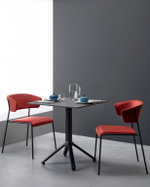 Кресло с обивкой Scab Design Lisa, антрацит, красный