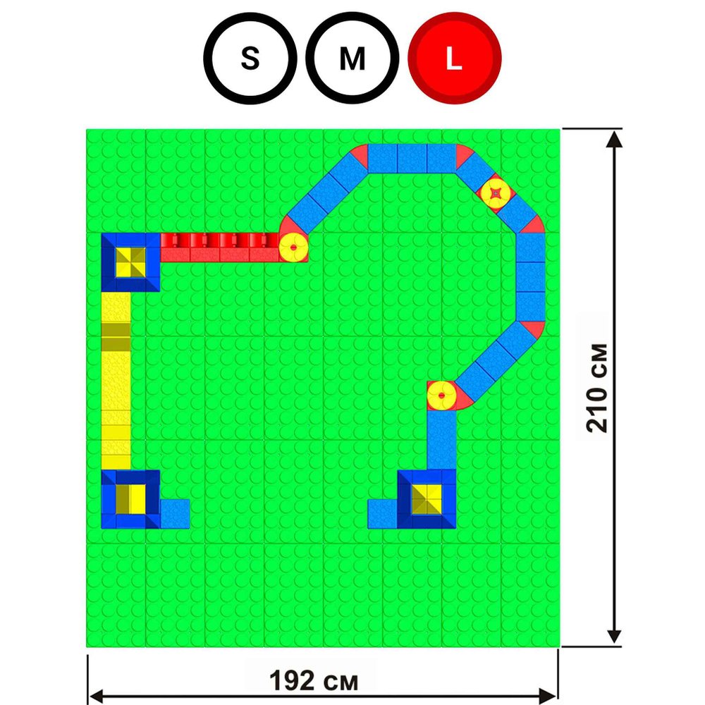 Набор GigaBloks 10: Крепость на платформе