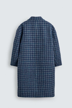 ZARA HARRY LAMBERT X DISNEY ПАЛЬТО OVERSIZE В КЛЕТКУ, СИНИЙ