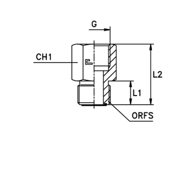 Адаптер AS D16 ORFS 1 - 14x1.5