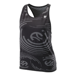 Женская теннисная майка Wilson Power Seamless Tank Top Women - Black, Grey