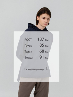 Худи унисекс Vozduh 1.0, темно-синее