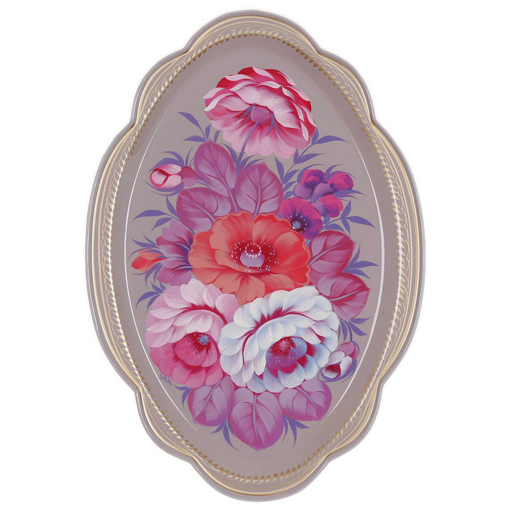 若斯托沃彩绘托盘 A11D210725157